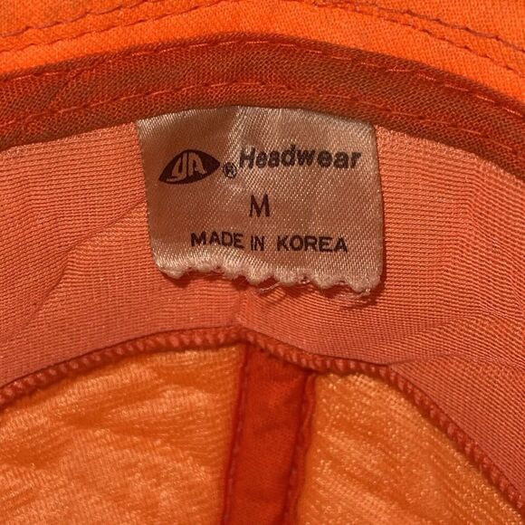 Vintage Youngan Blaze Orange Hunting Brimmed Ear Flap Mens Hat Size M Winter Cap - Picture 12 of 12